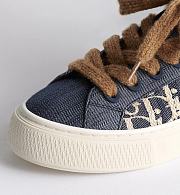 Dior B30 Sneaker in Blue Denim with Blue and Beige Raffia-Effect Dior Oblique Denim – 3SN303ZFK_H577 - 4