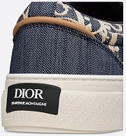 Dior B30 Sneaker in Blue Denim with Blue and Beige Raffia-Effect Dior Oblique Denim – 3SN303ZFK_H577 - 3