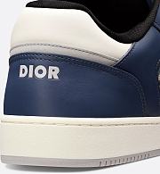 Dior B30 Sneaker in Blue, Cream, and Dior Gray Smooth Calfskin with Beige and Black Dior Oblique Jacquard – 3SN272ZIR_H568 - 2