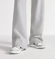 Dior B30 Sneaker in Gray and White Smooth Calfskin with Beige and Black Dior Oblique Jacquard – 3SN318ZXU_H860 - 3