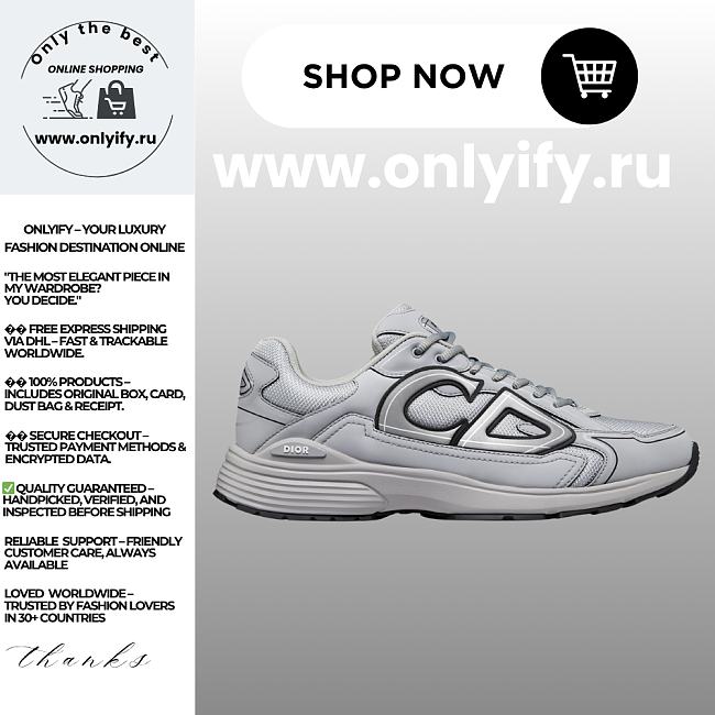 Dior B30 Sneaker in Dior Gray Technical Mesh and Dior Gray Technical Fabric – 3SN279ZRD_H868 - 1