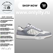 Dior B30 Sneaker in Gray Smooth Calfskin and White Dior Oblique Galaxy Leather – 3SN272ZIJ_H890 - 1