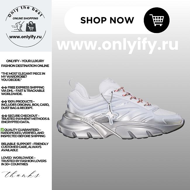 Dior B30 Sneaker in Gradient White and Silver-Tone Mesh and Technical Fabric – 3SN306ZQE_H070 - 1