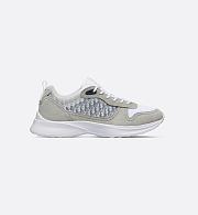 Dior B30 Sneaker in Gray Suede, White Technical Mesh, and Blue Dior Oblique Canvas – 3SN283ZMI_H865 - 4
