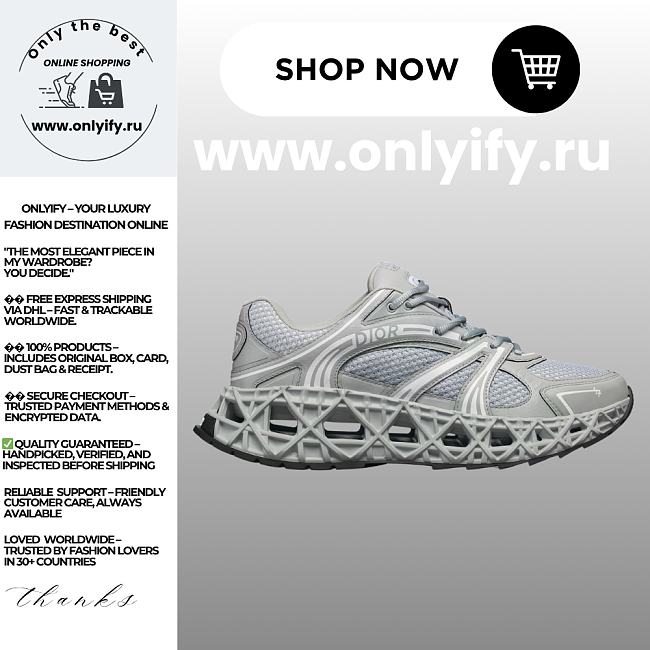 Dior B30 Sneaker in Gray Technical Fabric and Mesh – 3SN323ZCY_H860 - 1