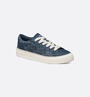 Dior B30 Sneaker in Navy Blue Calfskin and Dior Gravity Outline Leather – 3SN303ZQO_H578 - 5
