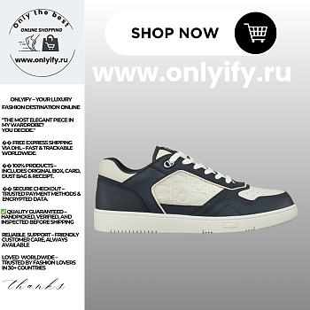 Dior B30 Sneaker in Navy Blue and White Calfskin with White Dior Gravity Leather – 3SN272ZAY_H528