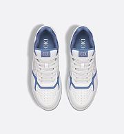 Dior B30 Sneaker in White and Blue Smooth Calfskin with White Dior Oblique Galaxy Leather – 3SN272ZFP_H051 - 6