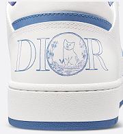 Dior B30 Sneaker in White and Blue Smooth Calfskin with White Dior Oblique Galaxy Leather – 3SN272ZFP_H051 - 4