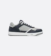 Dior B30 Sneaker in Navy Blue, Dior Gray, and White Grained Calfskin with Dior Gray Dior Gravity Leather – 3SN272ZAY_H533 - 3