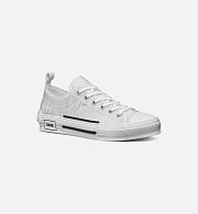 Dior B23 Low-Top Sneaker in White Dior Oblique Canvas – 3SN249YNT_H060 - 4