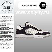 Dior B30 Sneaker in White Smooth Calfskin, Black Denim and White Dior Oblique Galaxy Leather – 3SN272ZAC_H960 - 1