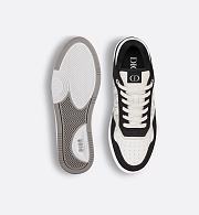 Dior B30 Sneaker in White Smooth Calfskin, Black Denim and White Dior Oblique Galaxy Leather – 3SN272ZAC_H960 - 6