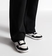 Dior B30 Sneaker in White Smooth Calfskin, Black Denim and White Dior Oblique Galaxy Leather – 3SN272ZAC_H960 - 5