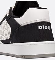 Dior B30 Sneaker in White Smooth Calfskin, Black Denim and White Dior Oblique Galaxy Leather – 3SN272ZAC_H960 - 4