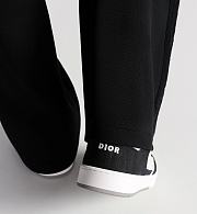 Dior B30 Sneaker in White Smooth Calfskin, Black Denim and White Dior Oblique Galaxy Leather – 3SN272ZAC_H960 - 3
