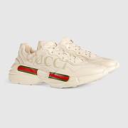 Gucci Men’s Rhyton Leather Sneakers with Oversized Logo – Style 500877 DRW00 9522 - 6