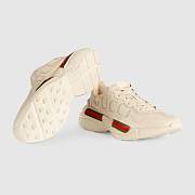 Gucci Men’s Rhyton Leather Sneakers with Oversized Logo – Style 500877 DRW00 9522 - 4
