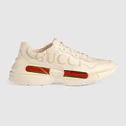 Gucci Men’s Rhyton Leather Sneakers with Oversized Logo – Style 500877 DRW00 9522 - 3