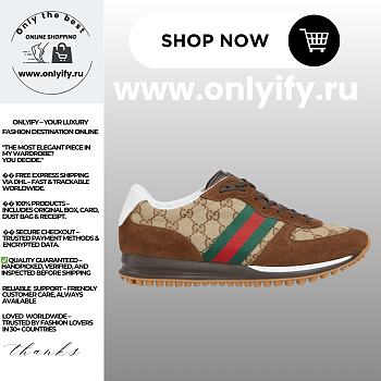 Gucci Men’s Re-Motion Sneakers in Beige Fabric – Style 832461 AAFL9 2341