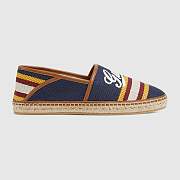 Gucci Men’s Espadrille with Gucci Script in Beige/Red – Style 824882 FAEH9 8850 - 5