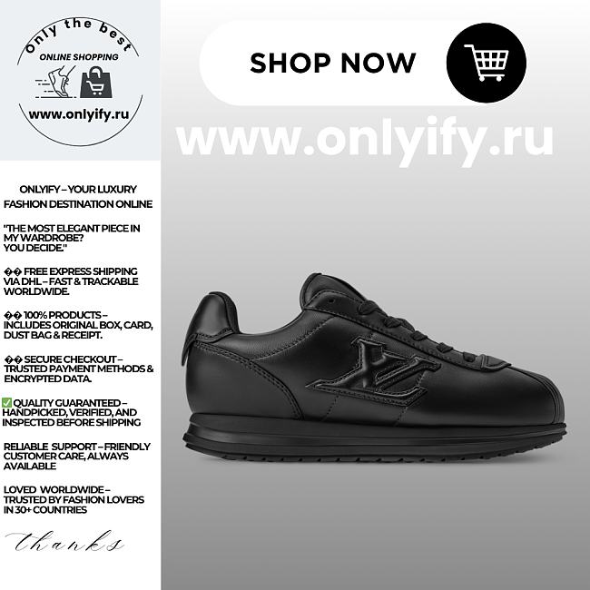 Louis Vuitton LV Buttersotf Sneaker for Men in Calf Leather – Style 1AIKEL - 1