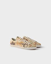 Prada Men’s Laced Floral Print Canvas Sneakers in Desert Beige - 5