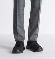 Dior Men’s Combat Derby Shoe in Black Suede and Black Dior Oblique Jacquard – Style 3DE379ZYH_H96 - 4