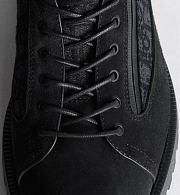 Dior Men’s Combat Derby Shoe in Black Suede and Black Dior Oblique Jacquard – Style 3DE379ZYH_H96 - 3