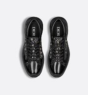 Dior Men’s Combat Derby Shoe in Black Polished Calfskin with Beige and Black Dior Oblique Jacquard – Style 3DE379ZXF_H961 - 5