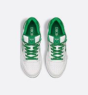 Dior Men’s B57 Dribble Low-Top Sneaker in White and Green Smooth Calfskin with White Suede – Style 3SN318ZNT_H066 - 6
