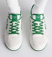 Dior Men’s B57 Dribble Low-Top Sneaker in White and Green Smooth Calfskin with White Suede – Style 3SN318ZNT_H066 - 4