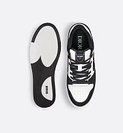 Dior Men’s B57 Dribble Low-Top Sneaker in Black and White Smooth Calfskin with Beige and Black Dior Oblique Jacquard 3SN318ZXU_H960 - 5