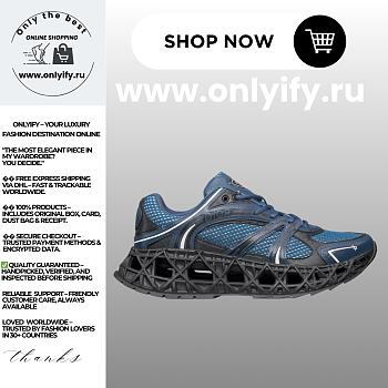 Dior Men’s B35 NXXT Sneaker in Blue and Black Technical Fabric with Blue Technical Mesh – Style 3SN323ZDX_H954
