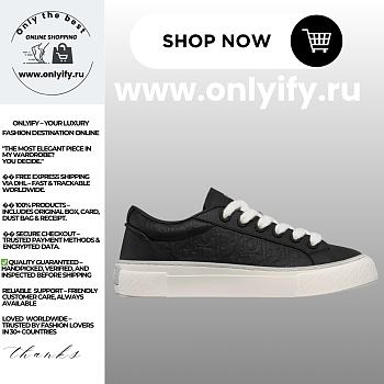 Dior Men’s B33 Sneaker in Black Grained Calfskin and Black Dior Gravity Leather – Style 3SN303ZAY_H960