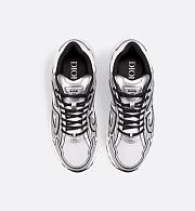 Dior Men’s B30 Countdown Sneaker in White Metallic Technical Mesh and Silver-Tone Technical Fabric – Style 3SN279ZYG_H869 - 3
