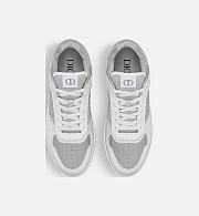 Dior Men’s B27 Uptown Low-Top Sneaker in White and Dior Gray Grained Calfskin with Dior Gray Dior Gravity Leather – Style 3SN272ZAY_H068 - 5
