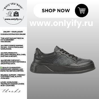Gucci Light Men’s Chunky Sneaker with GG – Black Luxury Designer Trainer 669582 AAEFU 1000