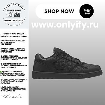 Dior B27 Uptown Low-Top Sneaker Black Grained Calfskin & Black Dior Gravity Leather – Luxury Men’s Designer Sneaker 3SN272ZAY_H900