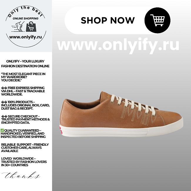 Prada Aged-Effect Leather Sneakers Cognac – Men’s Luxury Designer Shoes - 1
