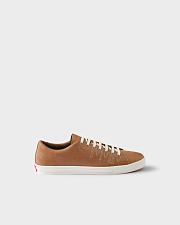 Prada Aged-Effect Leather Sneakers Cognac – Men’s Luxury Designer Shoes - 6