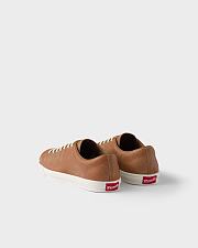 Prada Aged-Effect Leather Sneakers Cognac – Men’s Luxury Designer Shoes - 5