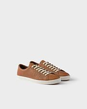 Prada Aged-Effect Leather Sneakers Cognac – Men’s Luxury Designer Shoes - 4