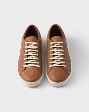 Prada Aged-Effect Leather Sneakers Cognac – Men’s Luxury Designer Shoes - 3