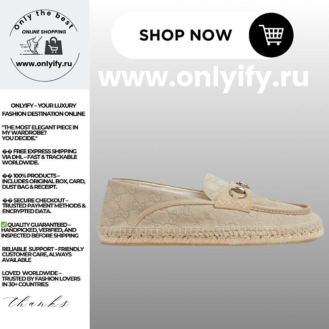 Gucci Men’s Espadrille with Horsebit 816548_AAEFT_9511 – Luxury Summer Slip-On Shoe - 1