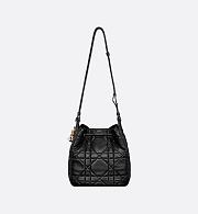 Dior Small D-Motion Bag Black Macrocannage Lambskin M2851ONWP_M900 – Women’s Luxury Handbag - 2