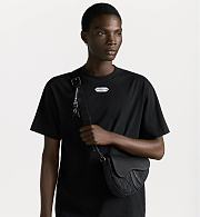 Dior Saddle Bag Black Dior Oblique Jacquard & Black Grained Calfskin 1ADPO413YKS_H03E – Men’s Luxury Crossbody Bag - 6