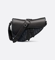 Dior Saddle Bag Black Dior Oblique Jacquard & Black Grained Calfskin 1ADPO413YKS_H03E – Men’s Luxury Crossbody Bag - 5