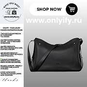 Dior Large Slider Zipped Hobo Bag in Black Smooth Calfskin – 1LEHO066URB_H00N Luxury Women’s Shoulder & Handbag - 1