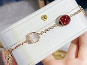 Van Cleef & Arpels Lucky Spring Bracelet 5 Motifs VCARP7RR00 – 18k Rose Gold Carnelian & Diamond Jewelry - 2